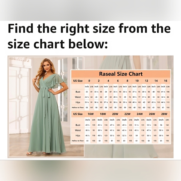 Raseal Flutter Sleeve Chiffon Bridesmaid Dress with Pockets In CORAL #1013 - Picture 5 of 7